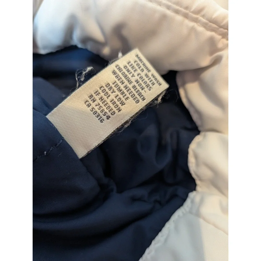 Vintage Y2K Abercrombie & Fitch White Preppy Short Puffer Jacket Medium Ski Coat